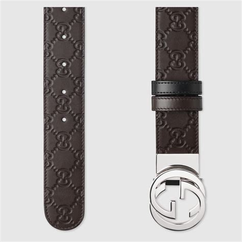 cheap brown leather gucci belt|reversible gucci signature belt.